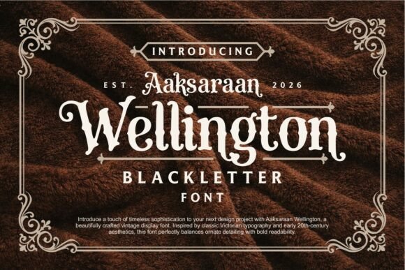Aaksaraan Wellington: A Vintage Display Font with Quiet Confidence