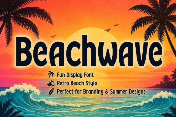 Beachwave: A Fun, Retro Display Font for Small Business Branding