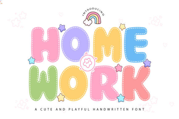 Cute Homework: A Playful Display Font for Handmade Charm