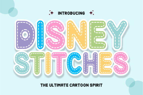 Disney Stitches: A Whimsical Display Font for Playful Brand Identities