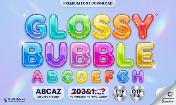 Glossy Bubble: A Playful Display Font for Scroll-Stopping Marketing