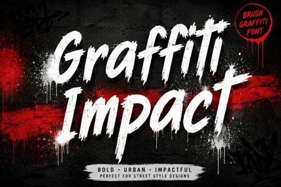 Graffiti Impact: A Bold Display Font for Handmade Brands