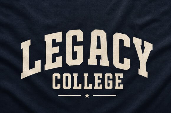 Legacy College Display Font for Handmade Brands