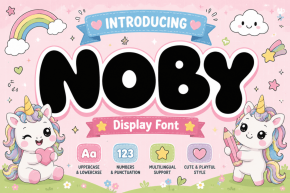 Noby: A Playful Display Font That Makes Your Brand Feel Friendly & Polished