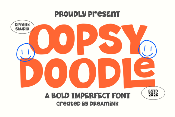Oopsy Doodle: A Bold, Handmade Display Font for Small Business Branding
