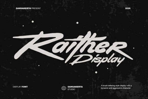 Raither Display: A Bold, High-Energy Typeface for Digital Impact
