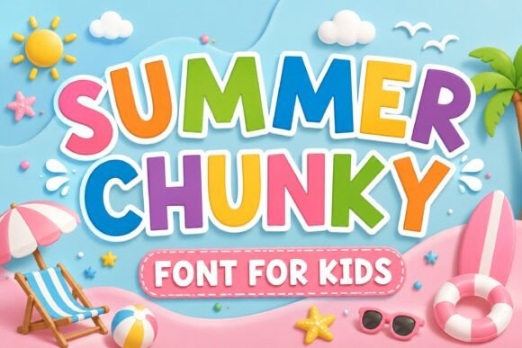 Summer Chunky: A Cheerful Display Font for Handmade Products