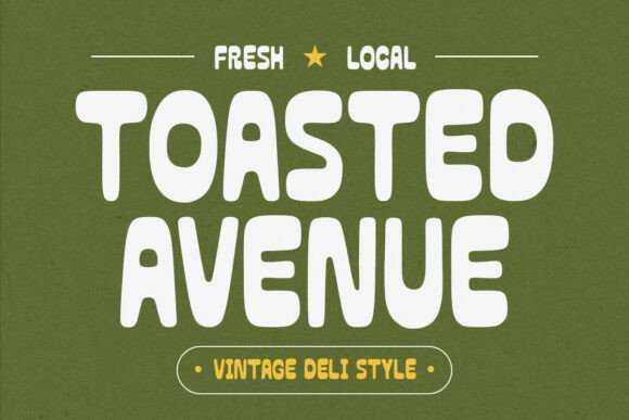 Toasted Avenue: A Warm, Bold Display Font for Digital Brands