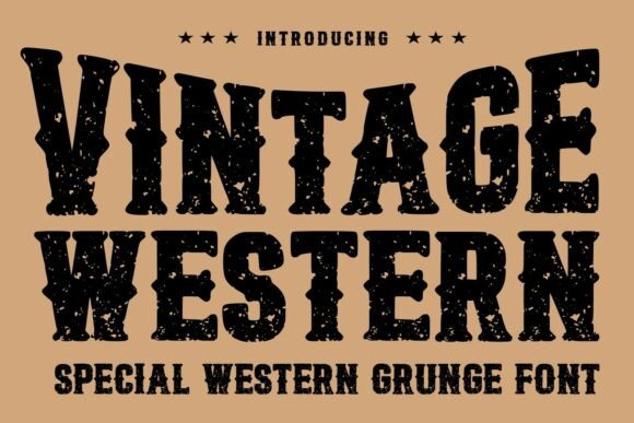 Vintage Western: A Bold Display Font for Authentic Branding